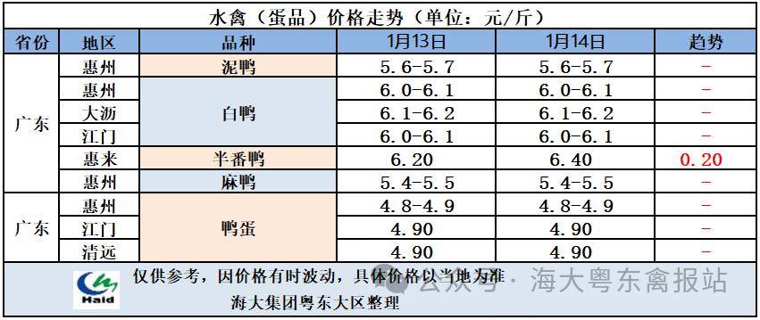 “今日鸭价行情速览”