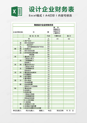 最新财务状况表下载